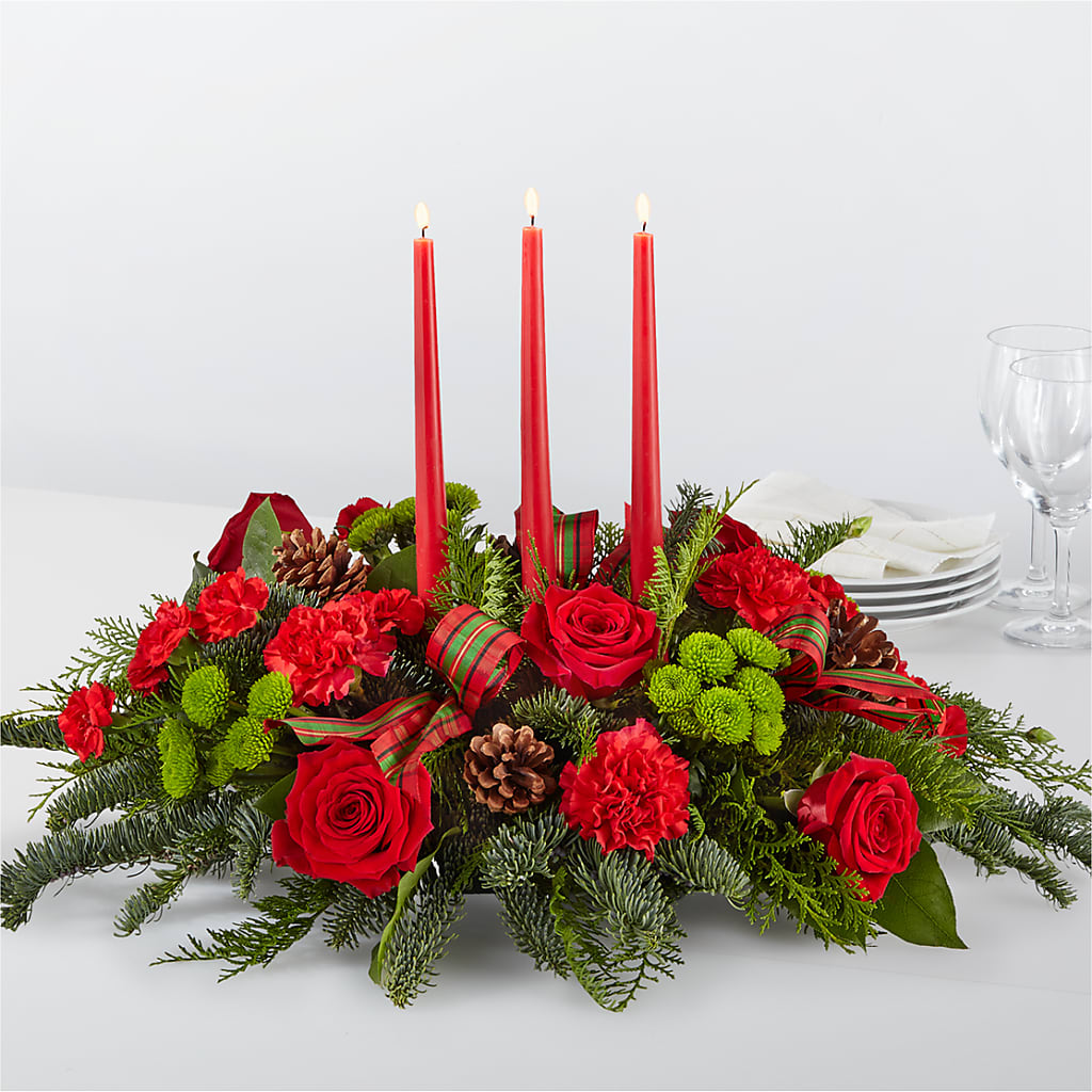 By the Candlelight Centerpiece – WARD'S FLORIST AND GREENHOUSE, Beverly MA