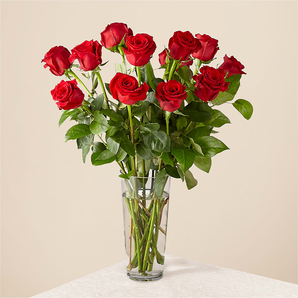 Long Stem Red Rose Bouquet – WARD'S FLORIST AND GREENHOUSE, Beverly MA