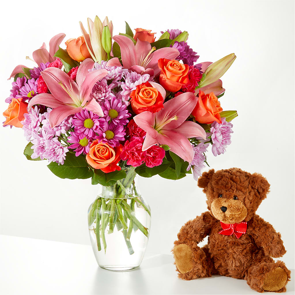 One and Only Bouquet and Bear Bundle – WARD'S FLORIST AND GREENHOUSE, Beverly MA