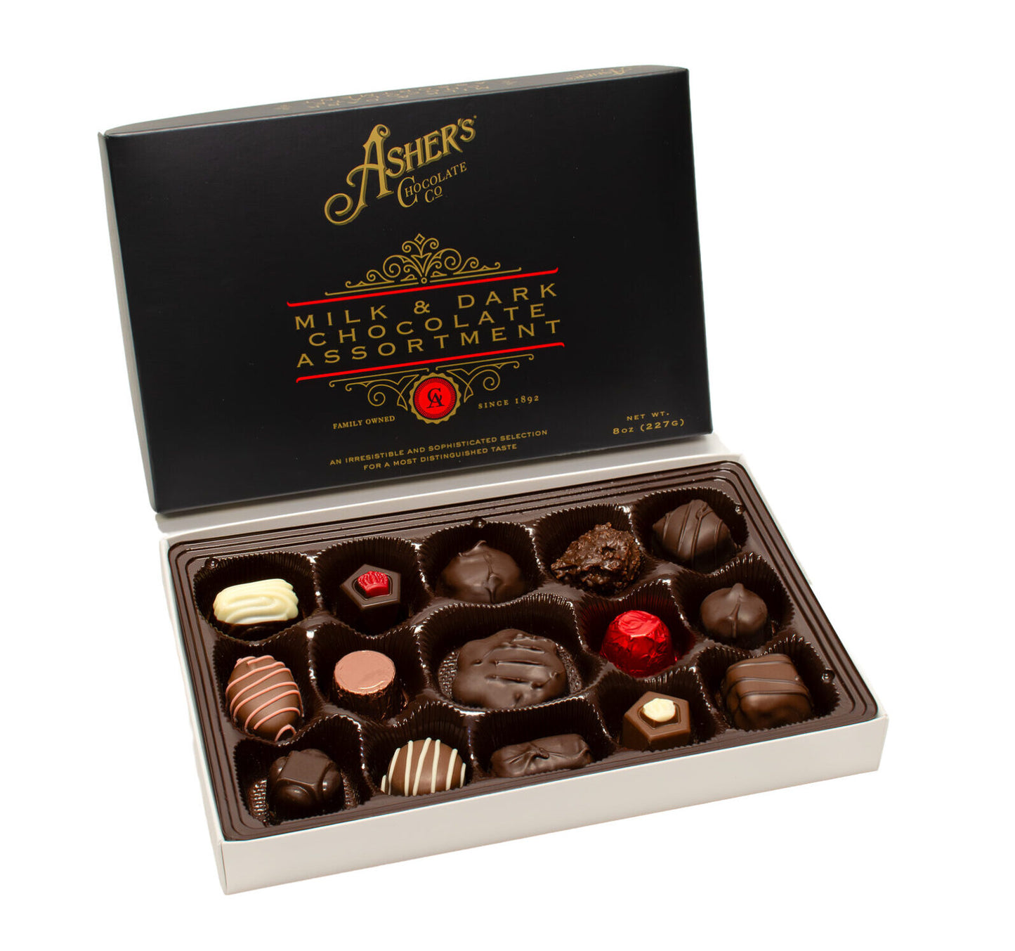 Asher’s 8 oz Dark Chocolate Assortment – WARD'S FLORIST AND GREENHOUSE, Beverly MA