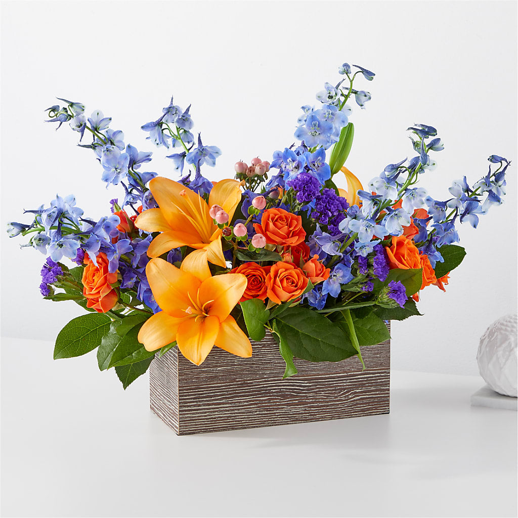 Radiant Citrus Box Bouquet – WARD'S FLORIST AND GREENHOUSE, Beverly MA
