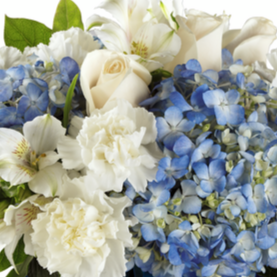Blue and White Florist Designed – WARD'S FLORIST AND GREENHOUSE, Beverly MA