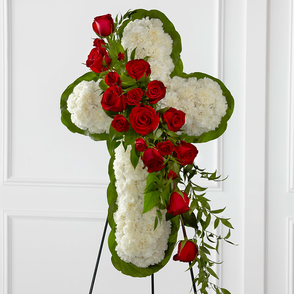 Floral Cross Easel – WARD'S FLORIST AND GREENHOUSE, Beverly MA