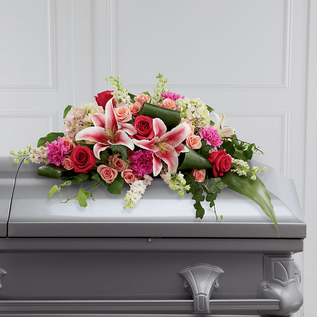 Splendid Grace Casket Spray – WARD'S FLORIST AND GREENHOUSE, Beverly MA