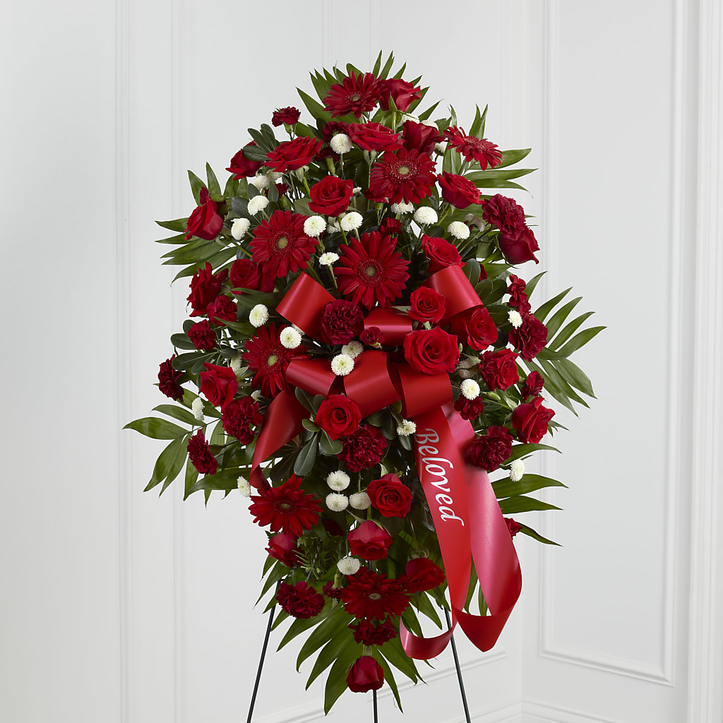 Treasured Memories Standing Spray – WARD'S FLORIST AND GREENHOUSE, Beverly MA