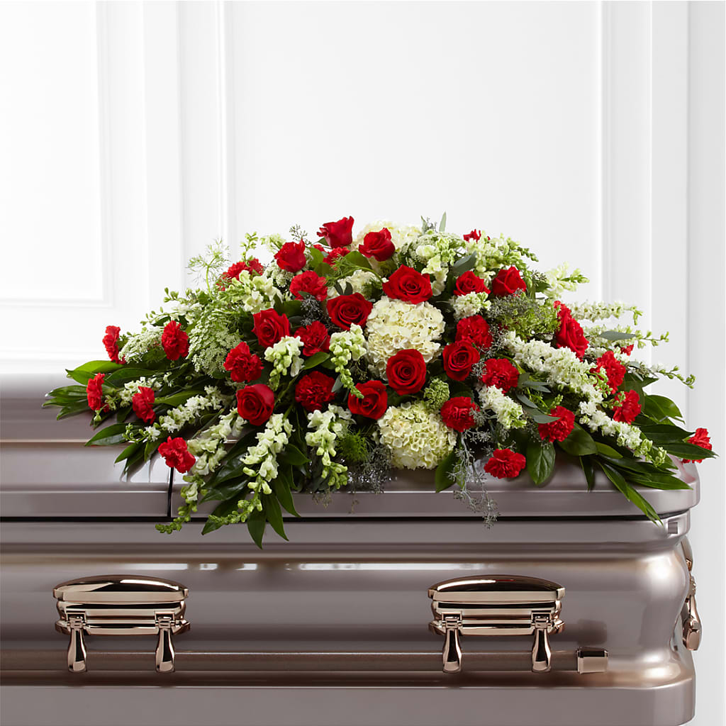 Sincerity Casket Spray – WARD'S FLORIST AND GREENHOUSE, Beverly MA