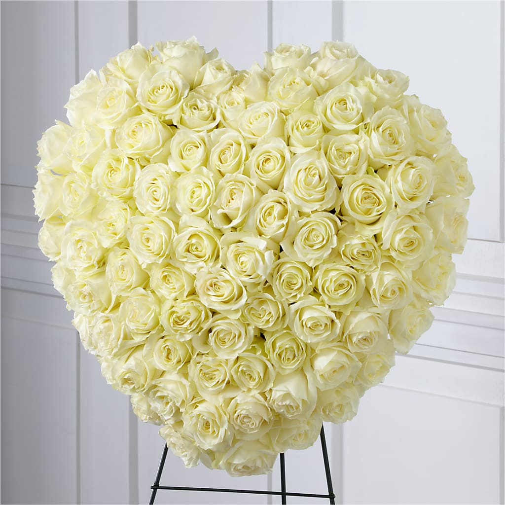 Elegant Remembrance Standing Heart – WARD'S FLORIST AND GREENHOUSE, Beverly MA