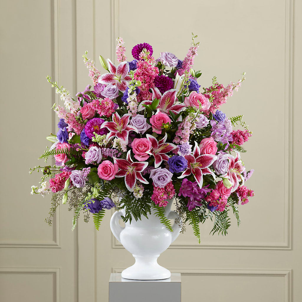 Peaceful Tribute Arrangement – WARD'S FLORIST AND GREENHOUSE, Beverly MA