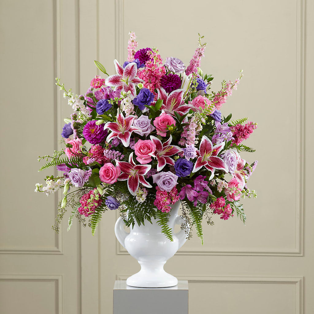 Peaceful Tribute Arrangement – WARD'S FLORIST AND GREENHOUSE, Beverly MA