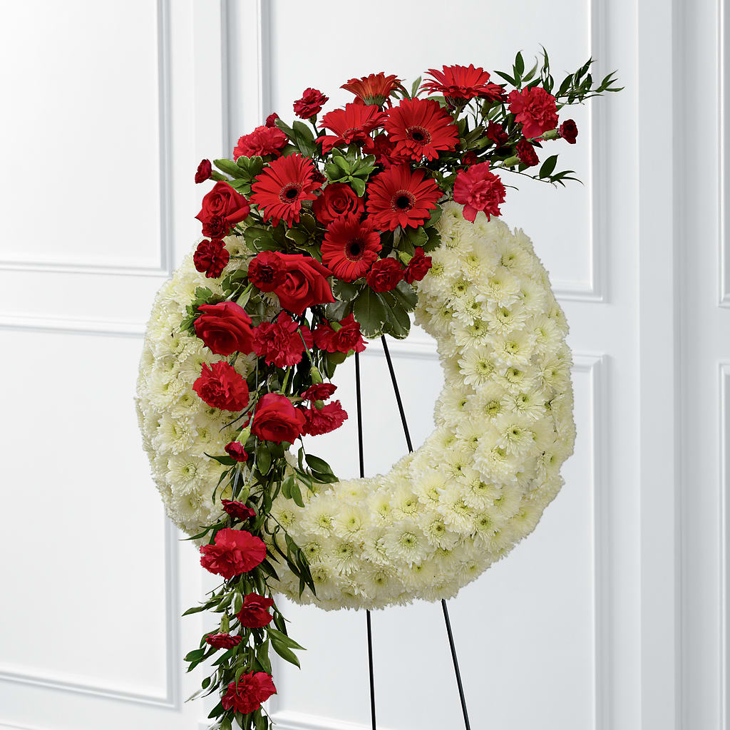Graceful Tribute Wreath – WARD'S FLORIST AND GREENHOUSE, Beverly MA