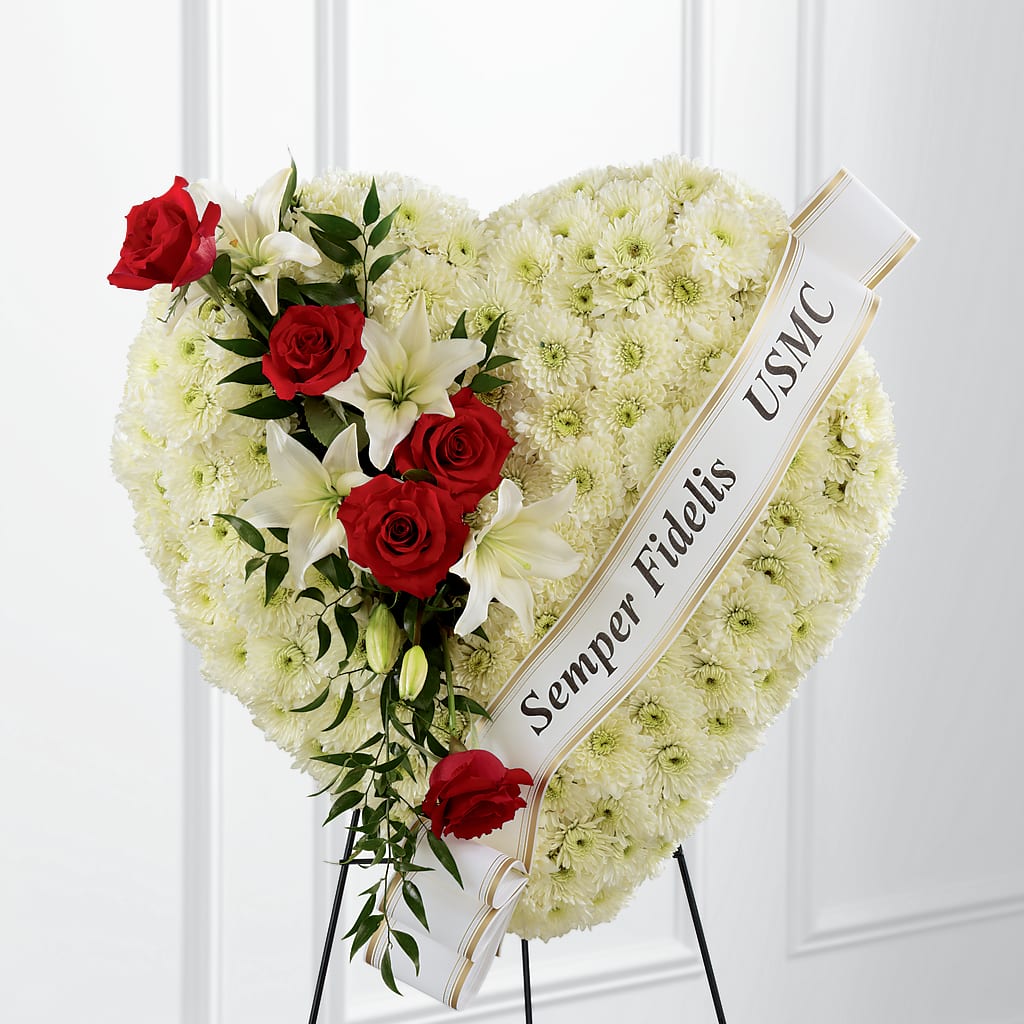 Heartfelt Hero Standing Heart – WARD'S FLORIST AND GREENHOUSE, Beverly MA