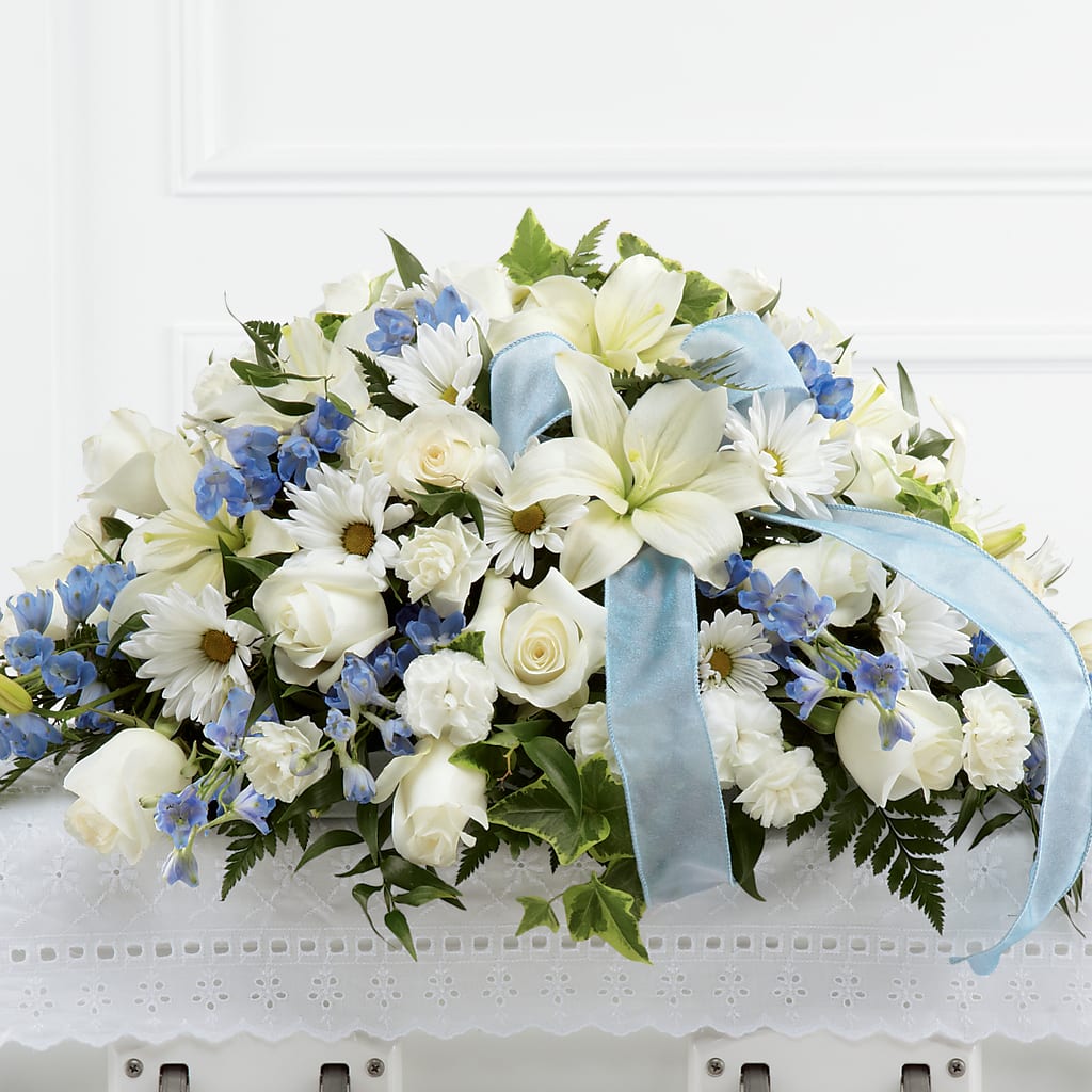 Tender Treasure Casket Spray – WARD'S FLORIST AND GREENHOUSE, Beverly MA