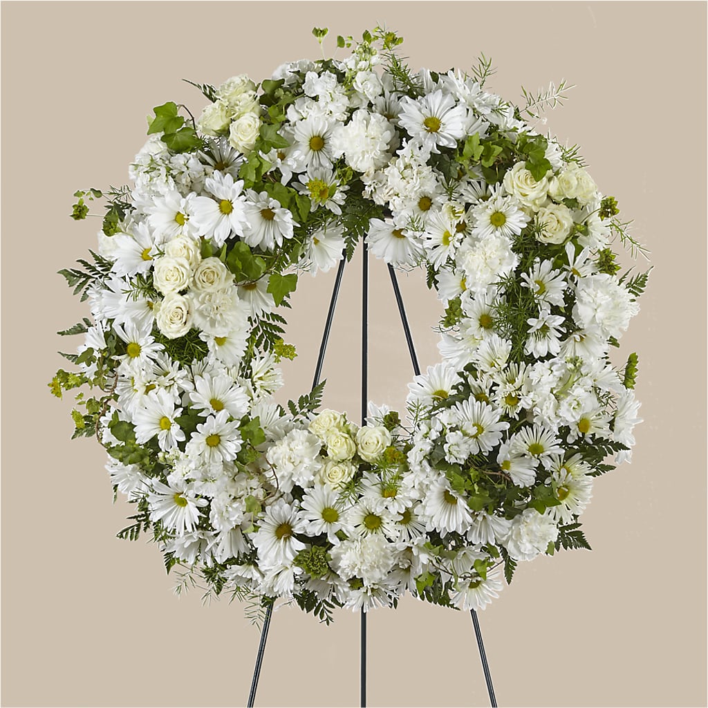 Faithful Wishes Wreath – WARD'S FLORIST AND GREENHOUSE, Beverly MA
