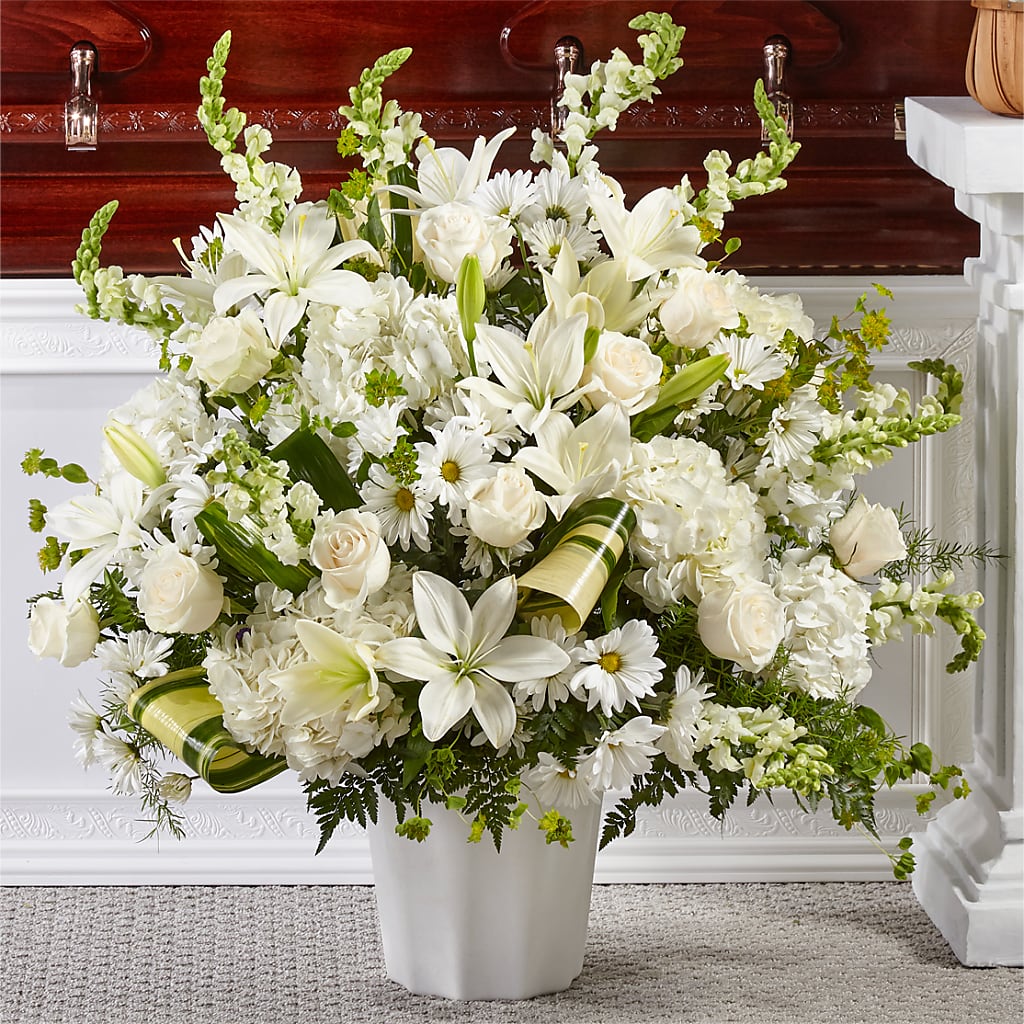 Thoughts of Tranquility Floor Basket – WARD'S FLORIST AND GREENHOUSE, Beverly MA