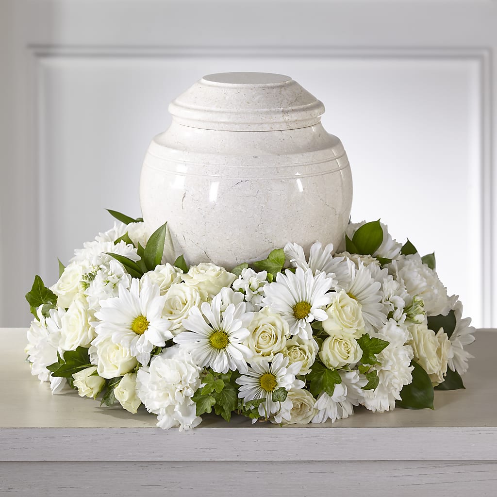 Ivory Gardens Cremation Adornment – WARD'S FLORIST AND GREENHOUSE, Beverly MA