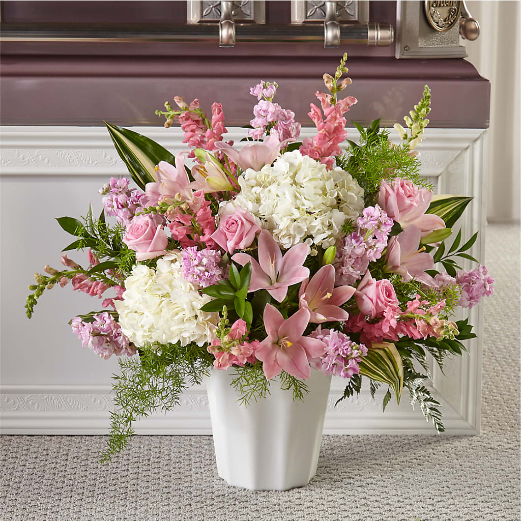 Simply Serene Floor Basket – WARD'S FLORIST AND GREENHOUSE, Beverly MA