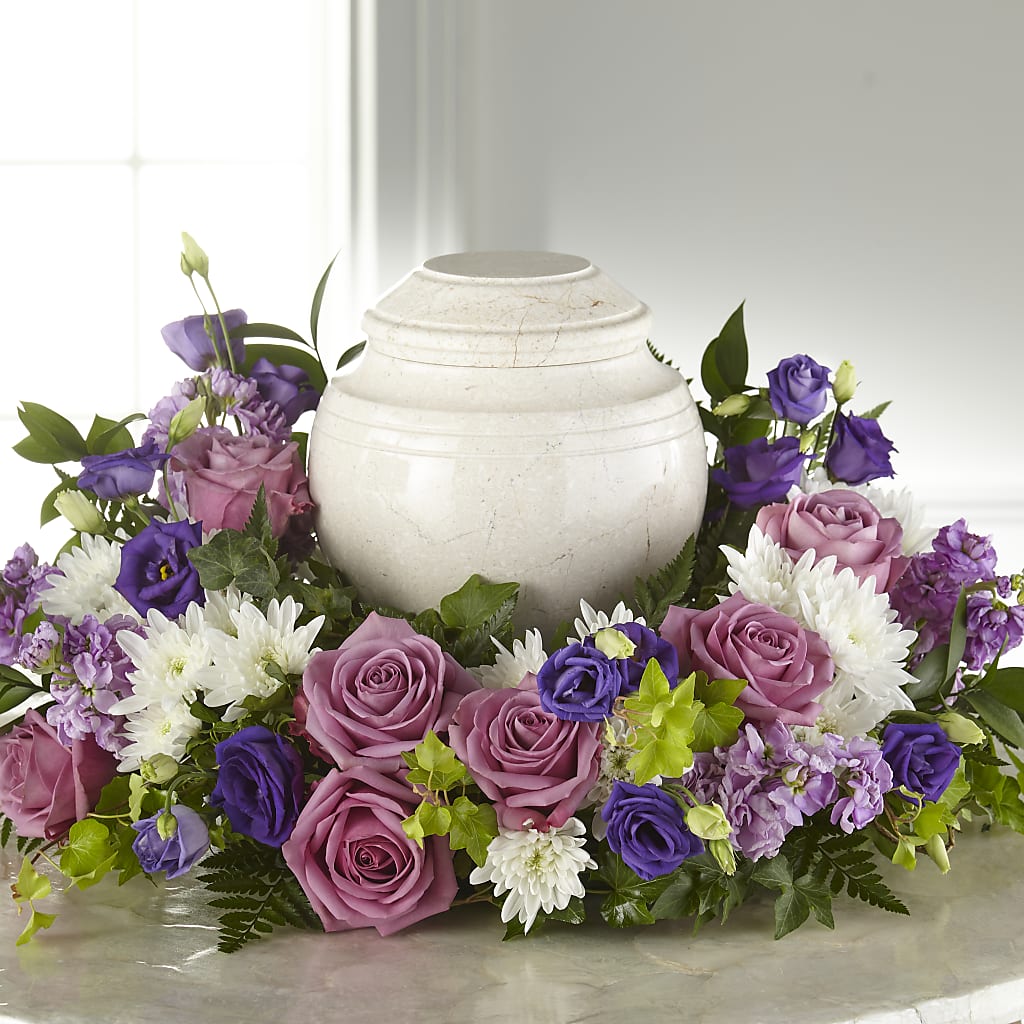 Blooming Sympathy Cremation Adornment – WARD'S FLORIST AND GREENHOUSE, Beverly MA