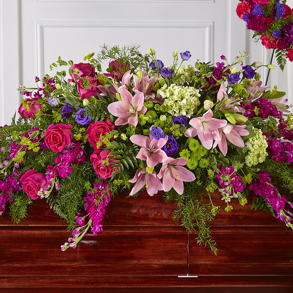 Radiant Tribute Casket Spray – WARD'S FLORIST AND GREENHOUSE, Beverly MA
