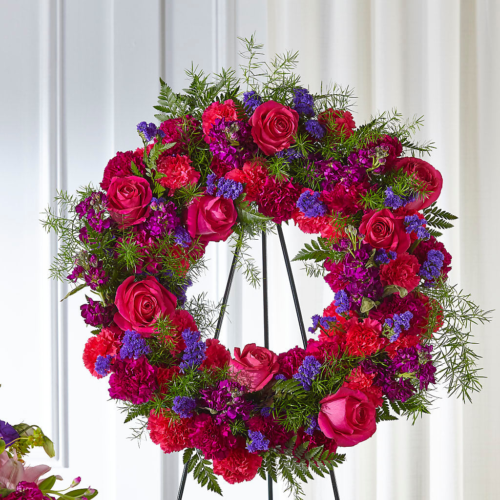 Calming Colors Wreath – WARD'S FLORIST AND GREENHOUSE, Beverly MA