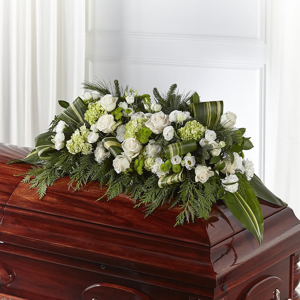 Hopeful Gesture Casket Spray – WARD'S FLORIST AND GREENHOUSE, Beverly MA