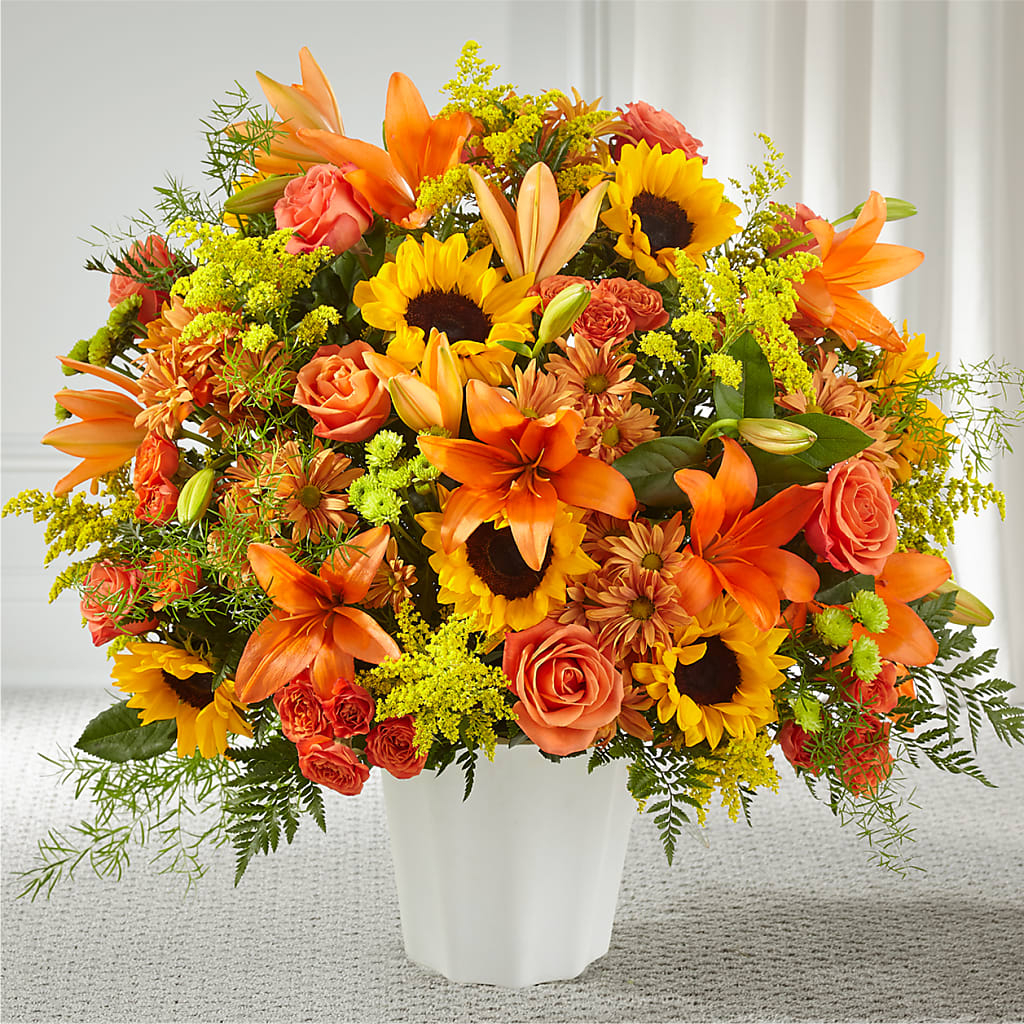 Harvest Thoughts Floor Basket – WARD'S FLORIST AND GREENHOUSE, Beverly MA