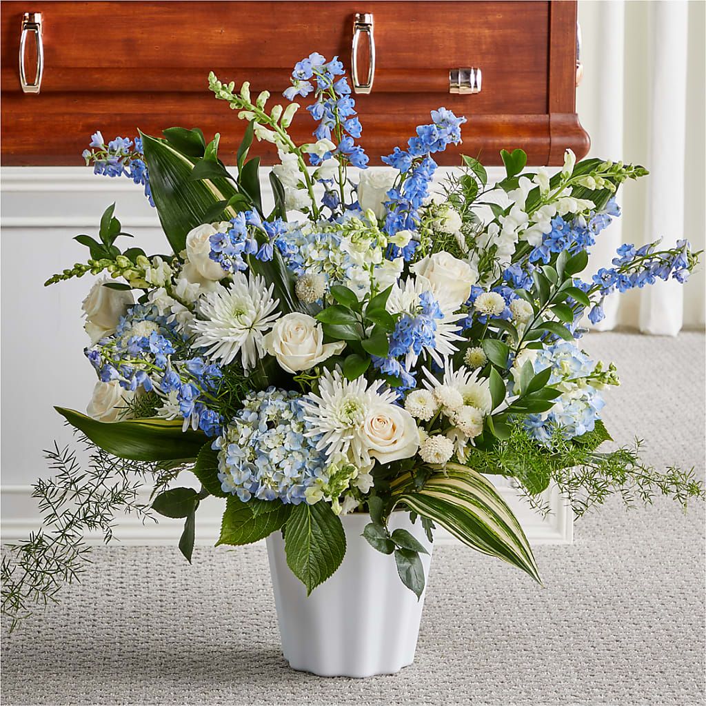 Everlasting Memories Floor Basket – WARD'S FLORIST AND GREENHOUSE, Beverly MA