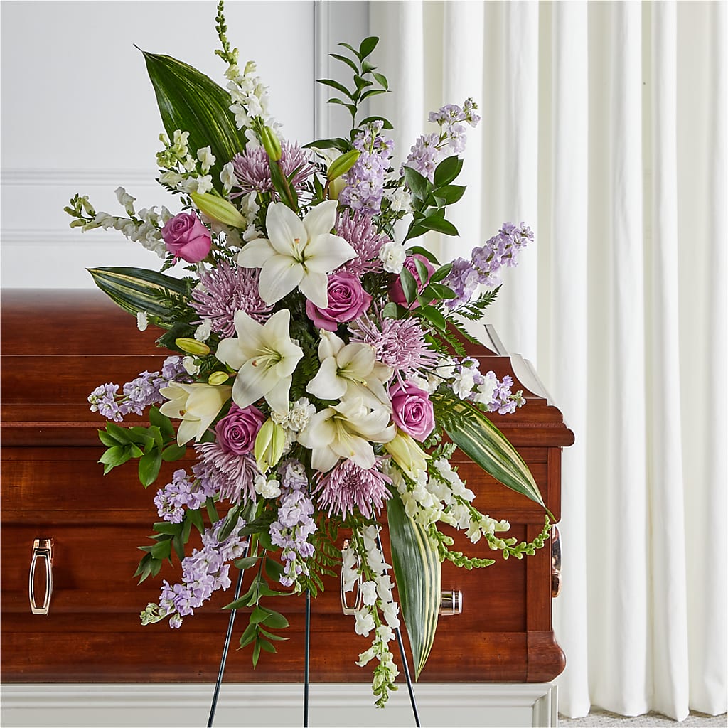 Grateful Hearts Standing Spray – WARD'S FLORIST AND GREENHOUSE, Beverly MA