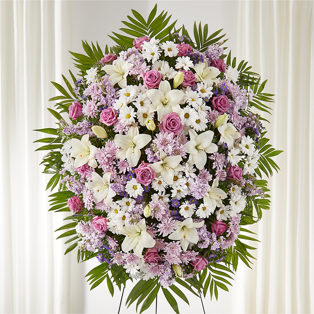 Surrounded by Love Standing Spray – WARD'S FLORIST AND GREENHOUSE, Beverly MA