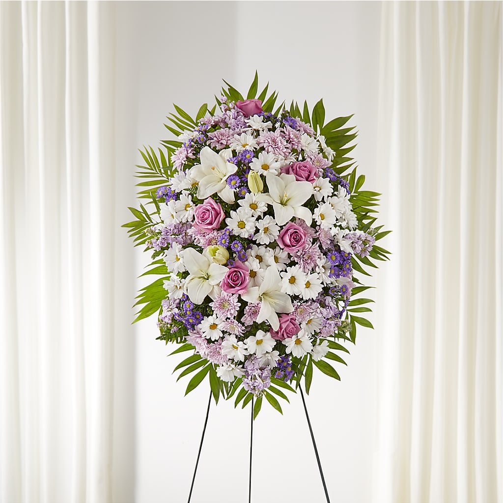 Surrounded by Love Standing Spray – WARD'S FLORIST AND GREENHOUSE, Beverly MA