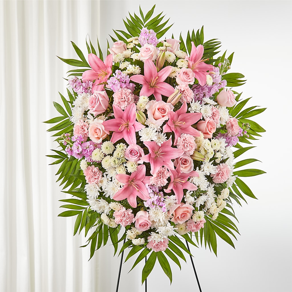 Offering Solace Standing Spray – WARD'S FLORIST AND GREENHOUSE, Beverly MA