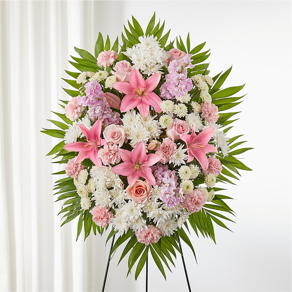 Offering Solace Standing Spray – WARD'S FLORIST AND GREENHOUSE, Beverly MA