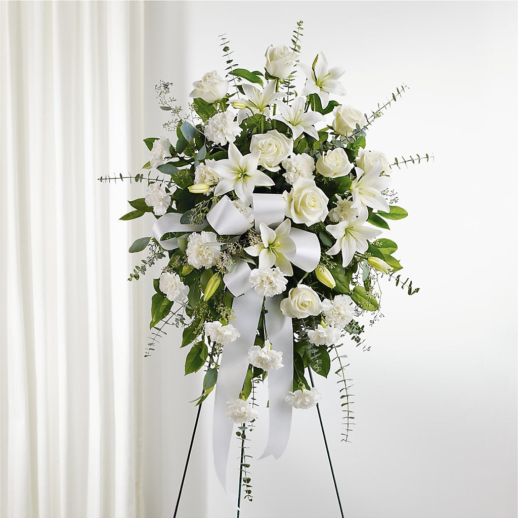 With Care Standing Spray – WARD'S FLORIST AND GREENHOUSE, Beverly MA