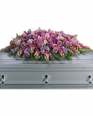 Lavender Tribute Casket – WARD'S FLORIST AND GREENHOUSE, Beverly MA