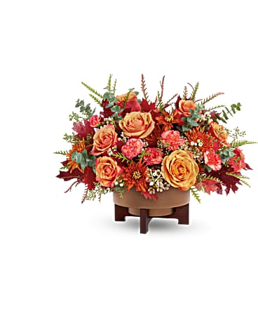 Modern Copper Centerpiece – WARD'S FLORIST AND GREENHOUSE, Beverly MA
