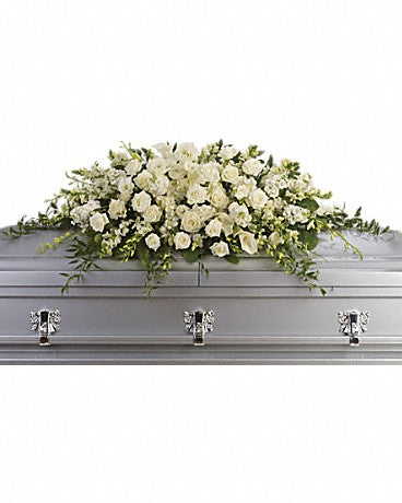 Purity and Peace Casket Spray – WARD'S FLORIST AND GREENHOUSE, Beverly MA