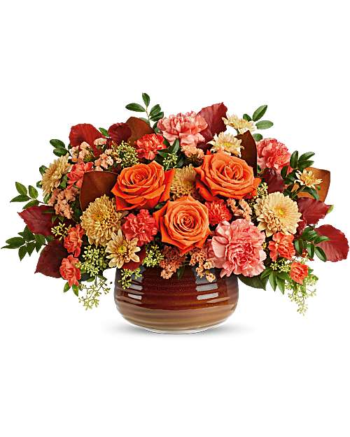 Rustic Ember Centerpiece – WARD'S FLORIST AND GREENHOUSE, Beverly MA