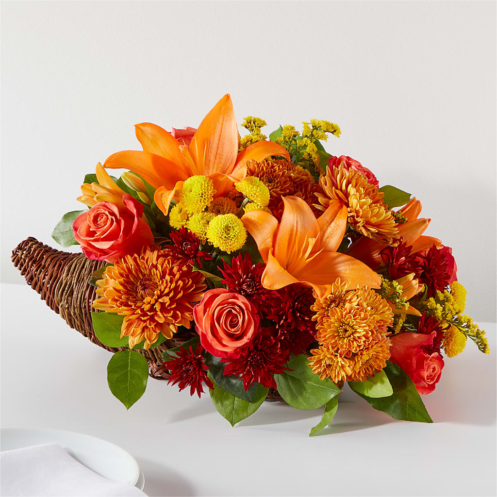 Bouquet of Blessings Cornucopia – WARD'S FLORIST AND GREENHOUSE, Beverly MA