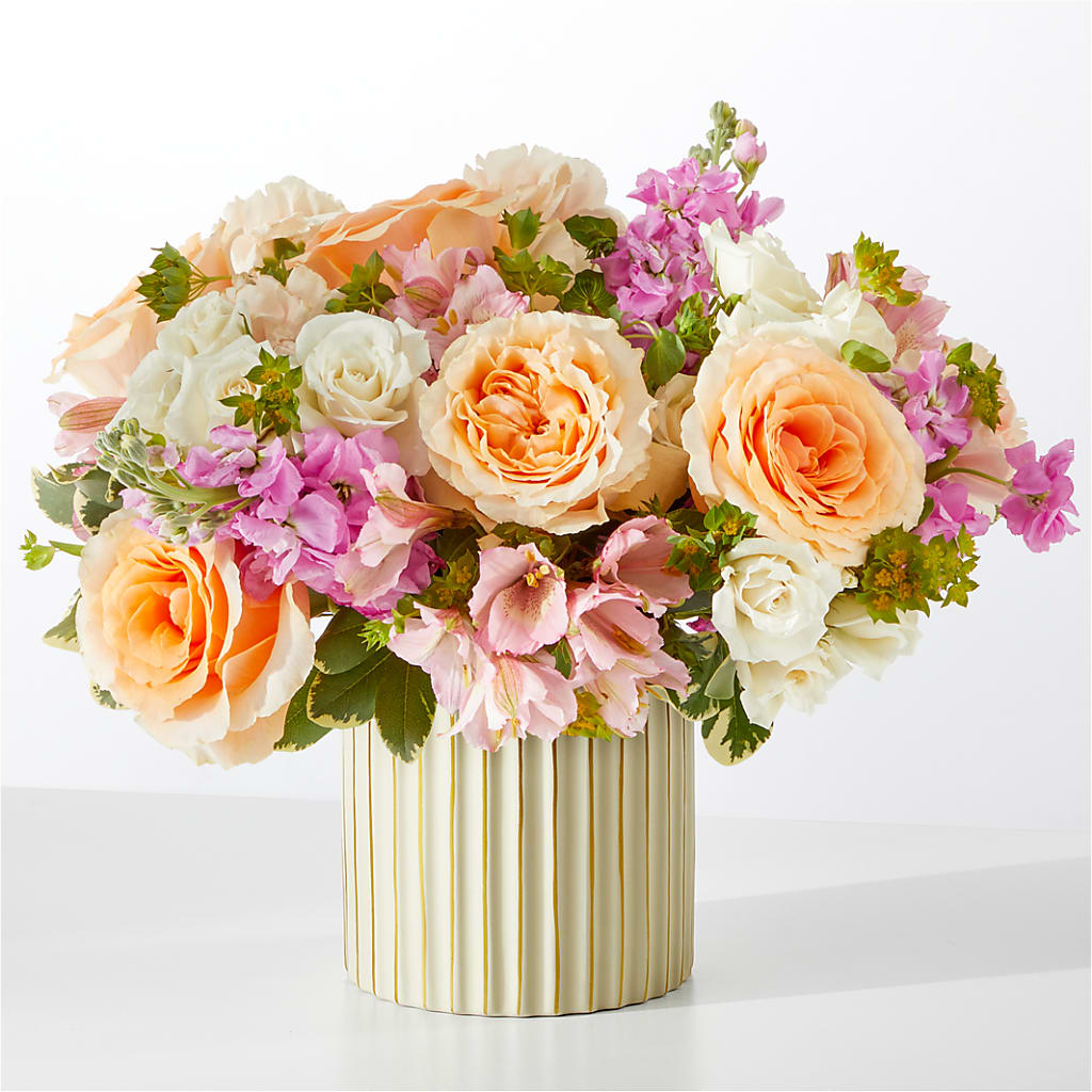 Paradise Bouquet with Ivory Vase – WARD'S FLORIST AND GREENHOUSE, Beverly MA