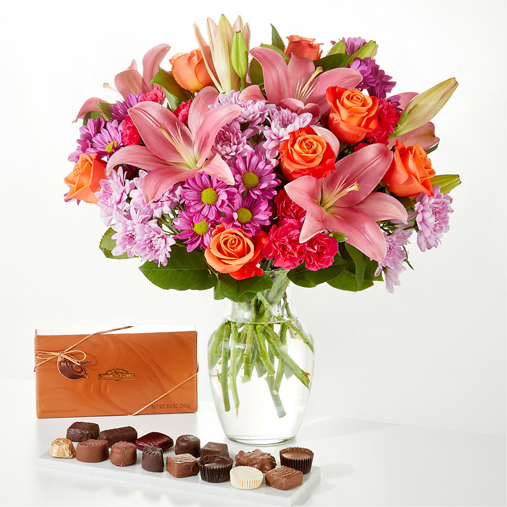 One and Only Bouquet and Chocolate Bundle – WARD'S FLORIST AND GREENHOUSE, Beverly MA