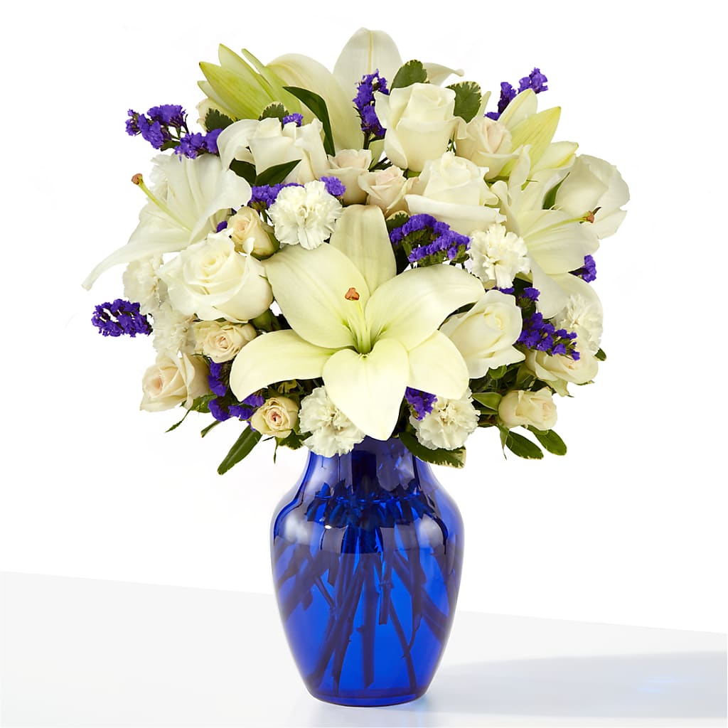 Sapphire Rush Bouquet – WARD'S FLORIST AND GREENHOUSE, Beverly MA