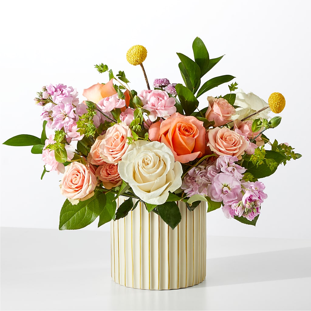 French Market Bouquet with Ivory Vase – WARD'S FLORIST AND GREENHOUSE, Beverly MA