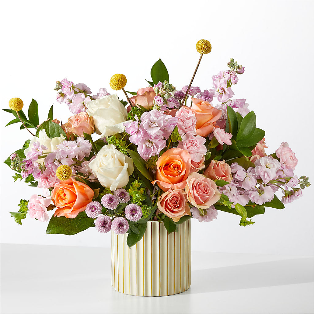 French Market Bouquet with Ivory Vase – WARD'S FLORIST AND GREENHOUSE, Beverly MA