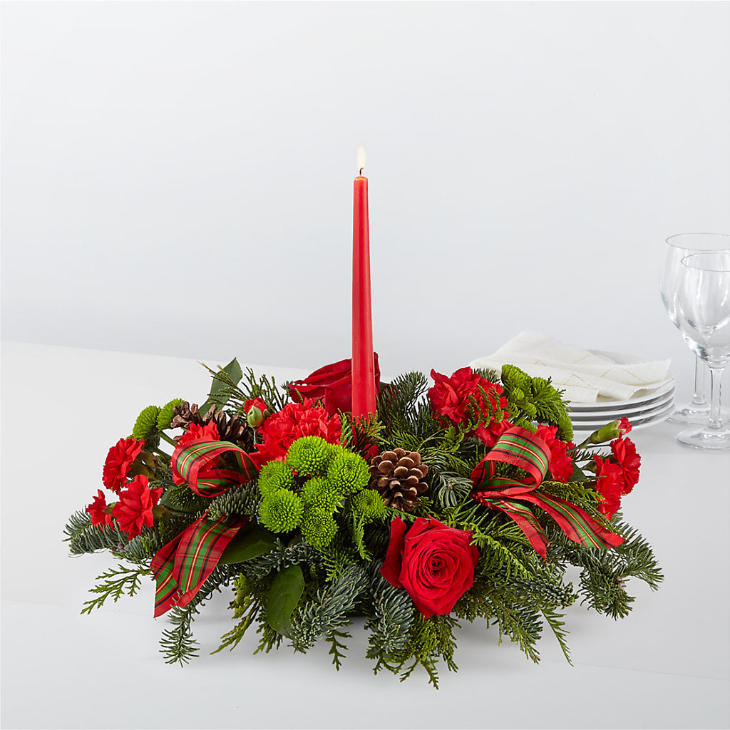 By the Candlelight Centerpiece – WARD'S FLORIST AND GREENHOUSE, Beverly MA