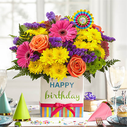 Birthday Brights Bouquet – WARD'S FLORIST AND GREENHOUSE, Beverly MA