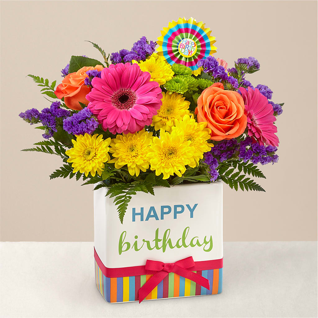 Birthday Brights Bouquet – WARD'S FLORIST AND GREENHOUSE, Beverly MA