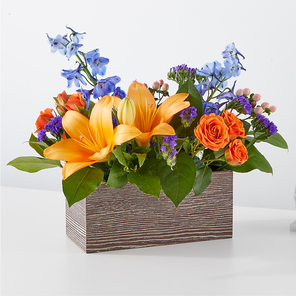 Radiant Citrus Box Bouquet–Ward's Florist and Greenhouse