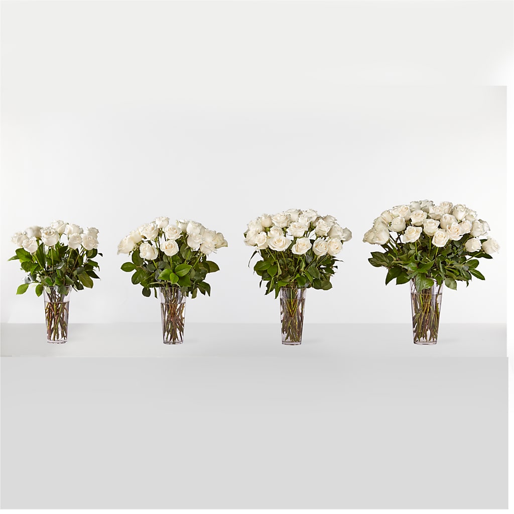 Long Stem White Rose Bouquet – WARD'S FLORIST AND GREENHOUSE, Beverly MA