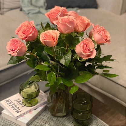 Long Stem Pink Rose Bouquet – WARD'S FLORIST AND GREENHOUSE, Beverly MA