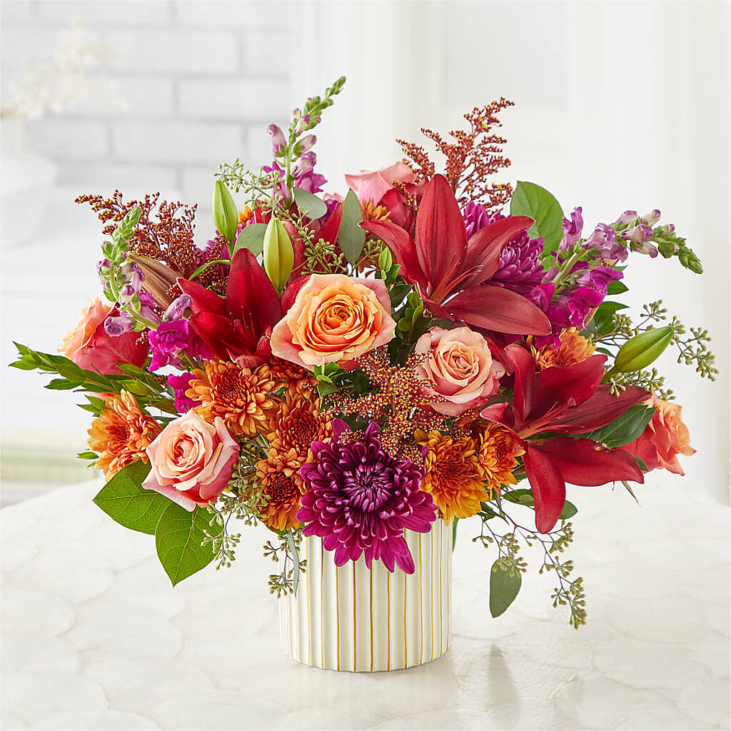 Burgundy Landscape Bouquet – WARD'S FLORIST AND GREENHOUSE, Beverly MA