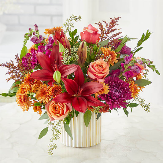 Burgundy Landscape Bouquet – WARD'S FLORIST AND GREENHOUSE, Beverly MA